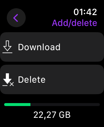 WatchOS user interface for the Deezer application