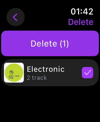 WatchOS user interface for the Deezer application