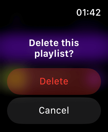WatchOS user interface for the Deezer application