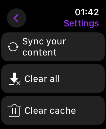 WatchOS user interface for the Deezer application