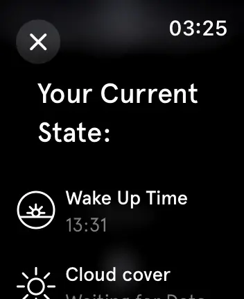 WatchOS user interface for the Endel application
