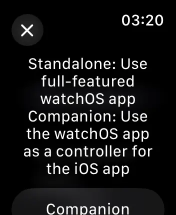 WatchOS user interface for the Endel application