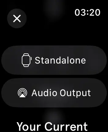 WatchOS user interface for the Endel application