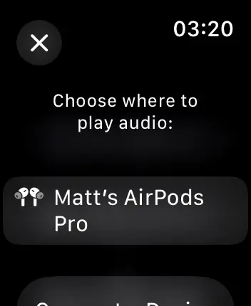 WatchOS user interface for the Endel application