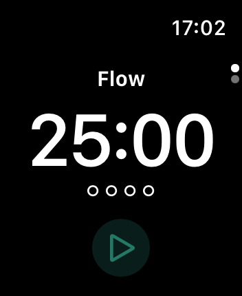 WatchOS user interface for the Flow application