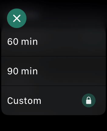 WatchOS user interface for the Flow application