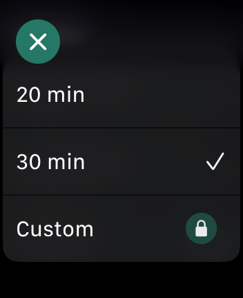 WatchOS user interface for the Flow application
