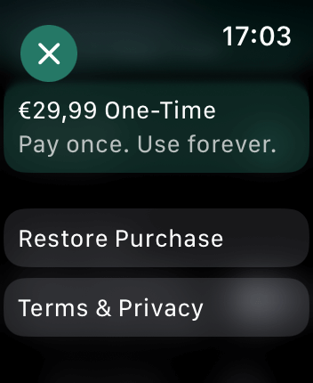 WatchOS user interface for the Flow application
