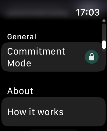 WatchOS user interface for the Flow application