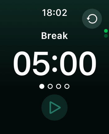 WatchOS user interface for the Flow application