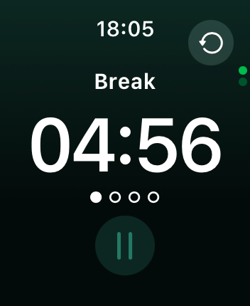 WatchOS user interface for the Flow application
