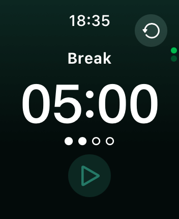 WatchOS user interface for the Flow application