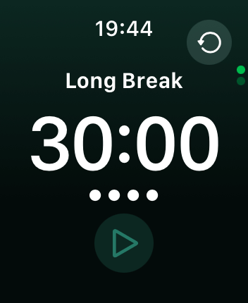 WatchOS user interface for the Flow application