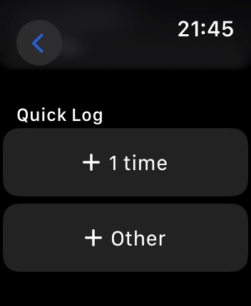 WatchOS user interface for the Habitify application