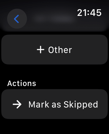 WatchOS user interface for the Habitify application