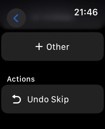 WatchOS user interface for the Habitify application