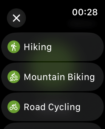 WatchOS user interface for the Komoot application