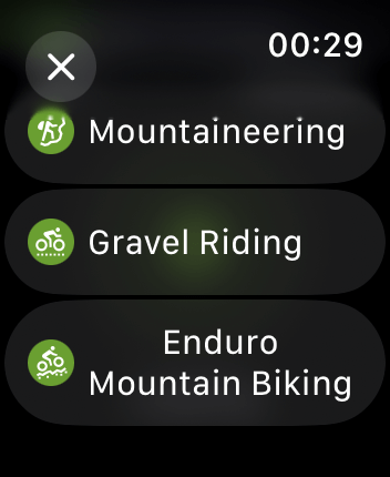 WatchOS user interface for the Komoot application
