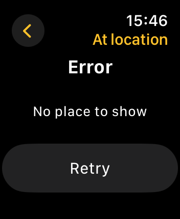 WatchOS user interface for the Mapster application