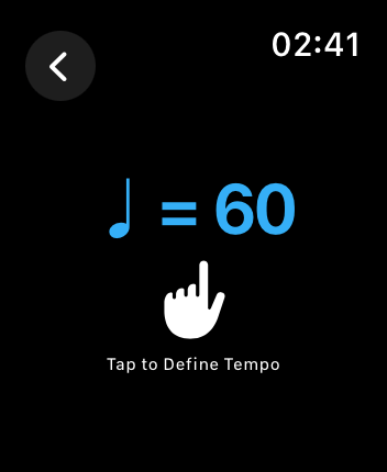 WatchOS user interface for the Metronaut application