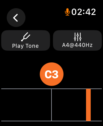 WatchOS user interface for the Metronaut application