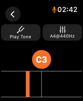 WatchOS user interface for the Metronaut application