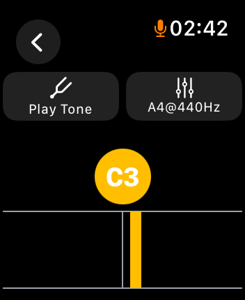 WatchOS user interface for the Metronaut application