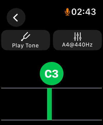 WatchOS user interface for the Metronaut application