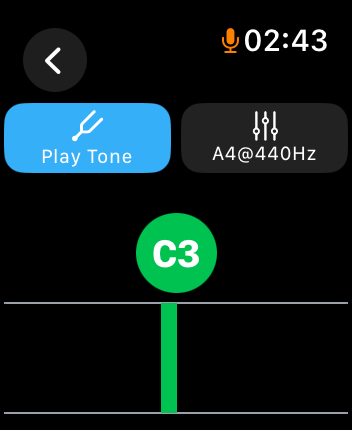 WatchOS user interface for the Metronaut application