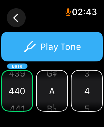 WatchOS user interface for the Metronaut application