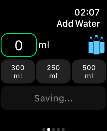WatchOS user interface for the MyFitnessPal application