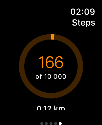 WatchOS user interface for the MyFitnessPal application