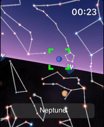 WatchOS user interface for the Night Sky application