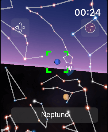 WatchOS user interface for the Night Sky application