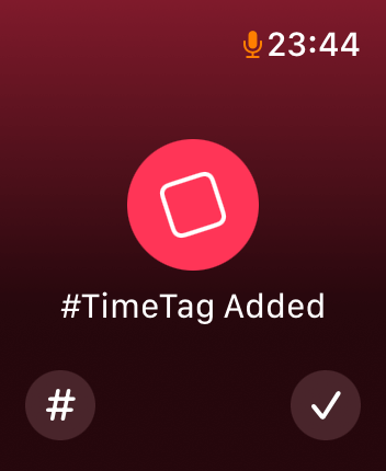 WatchOS user interface for the Noted application