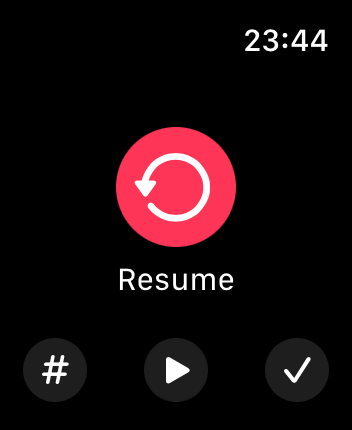 WatchOS user interface for the Noted application