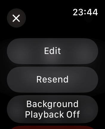 WatchOS user interface for the Noted application