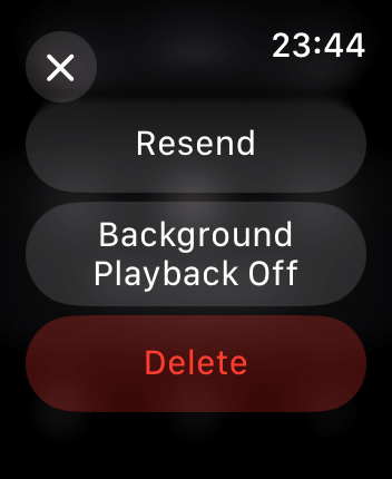 WatchOS user interface for the Noted application