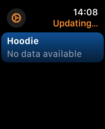WatchOS user interface for the Parcel application