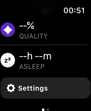 WatchOS user interface for the Pillow application
