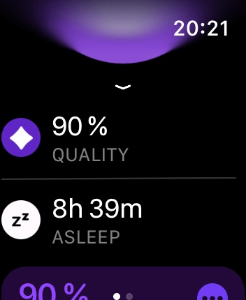 WatchOS user interface for the Pillow application