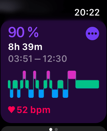 WatchOS user interface for the Pillow application