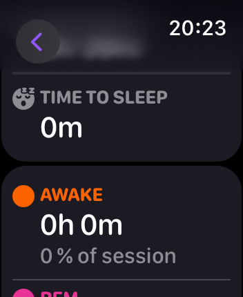 WatchOS user interface for the Pillow application