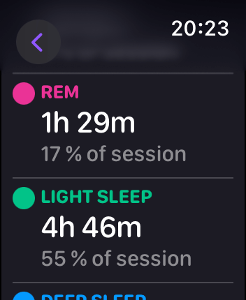 WatchOS user interface for the Pillow application