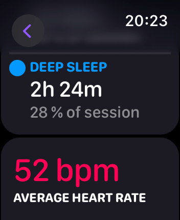 WatchOS user interface for the Pillow application
