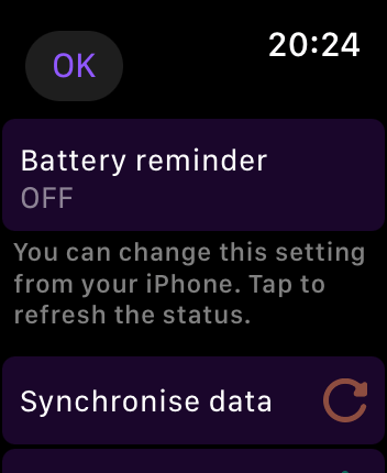 WatchOS user interface for the Pillow application