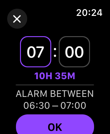WatchOS user interface for the Pillow application
