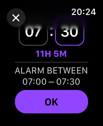 WatchOS user interface for the Pillow application