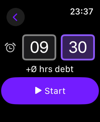 WatchOS user interface for the Rise application