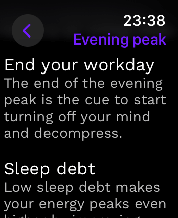 WatchOS user interface for the Rise application